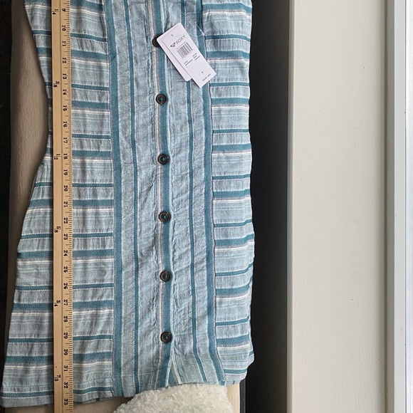 Woman’s ROXY SWEETER DREAMS SHORT DRESS~Corsair River Stripe~NWT~Size S - Picture 10 of 14